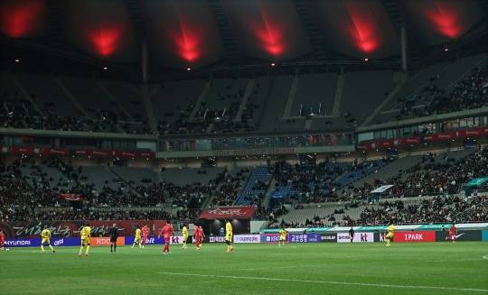 '한국-가나전' 비어있는 관중석. 사진[연합뉴스]