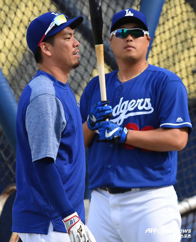 마에다 겐타(사진 왼쪽), 류현진. 사진=AFPBBNews=News1