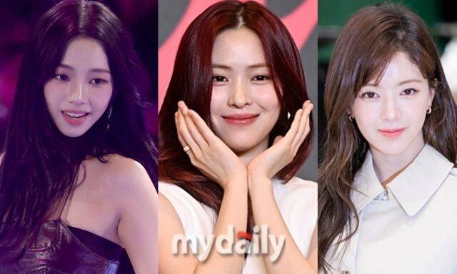 왼쪽부터 에스파 멤버 카리나, 있지 류진, 배우 노정의 / 마이데일리