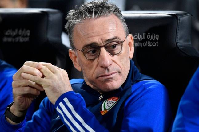 ▲ 벤투 감독은 UAE를 지도하며 26전 14승 5무 7패를 기록했다. 승률은 53.9%로 UAE의 전력을 고려할 때 긍정적이었으나 아시안컵 16강 탈락과 북중미 월드컵 직행 실패 가능성이 커지자 불명예 해임됐다. ⓒ연합뉴스/REUTERS