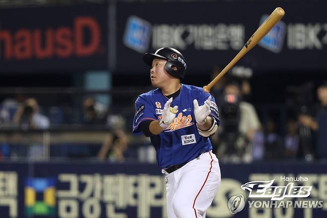한화 안치홍의 타격 [한화 이글스 제공. 재판매 및 DB 금지]