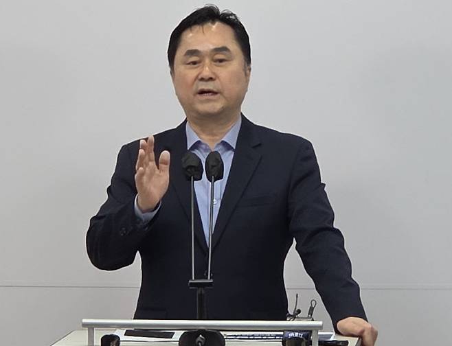 20일 기자회견에 나선 김종민 국회의원. 사진=중도일보 DB.