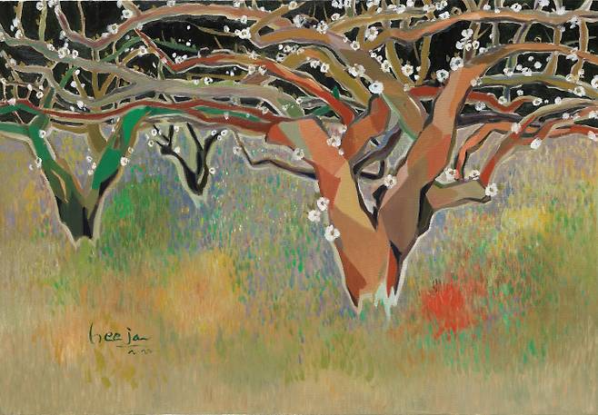 '나주금천의 봄'(116.8×80.3㎝, oil on canvas)