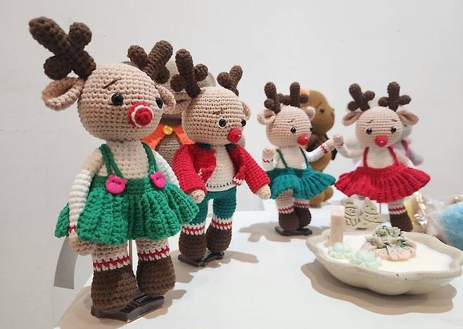 공예반 작품 '루돌프'.