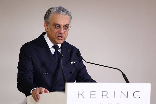 지난 6월 구찌의 모기업 케링의 새 수장으로 취임한 루카 드 메오 최고경영자(CEO) / 로이터=연합