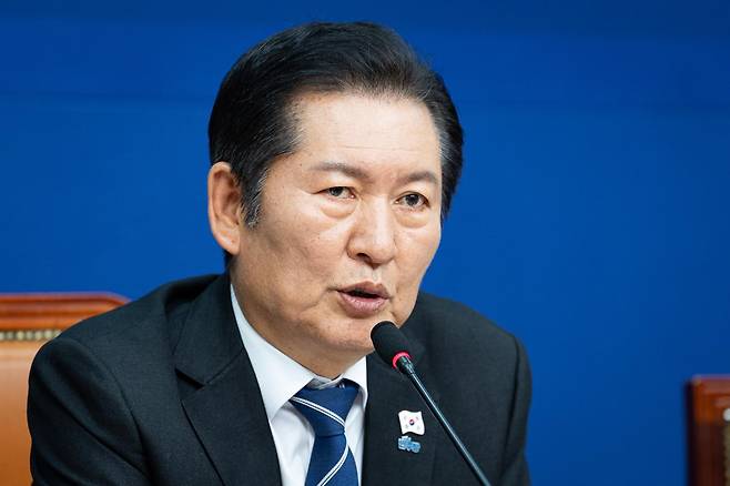 더불어민주당 정청래 대표. 뉴스1