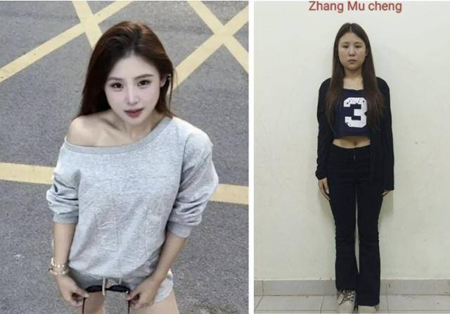 13일 온라인 사기 및 인신매매 혐의로 캄보디아 경찰에 체포된 중국인 인플루언서 장무청. 왼쪽 사진은 장무청 본인이 사회관계망서비스(SNS)에 올린 것이며, 오른쪽은 캄보디아 경찰에 체포될 당시 촬영된 사진이다. 중국 SNS 더우인·캄보디아차이나타임스 홈페이지 캡처