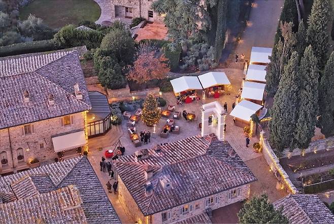 상공에서 내려다본 카스틸리온 델 보스코.