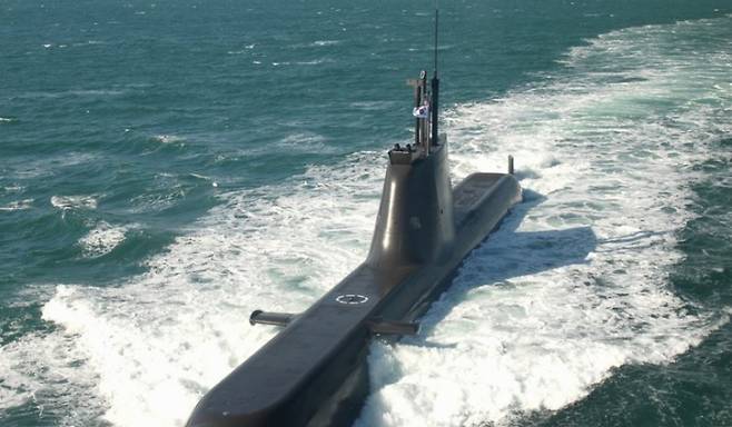 1800t급 장보고-II 잠수함 '홍범도함'. 연합뉴스