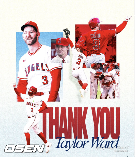 테일러 워드. / 에인절스 공식 SNS