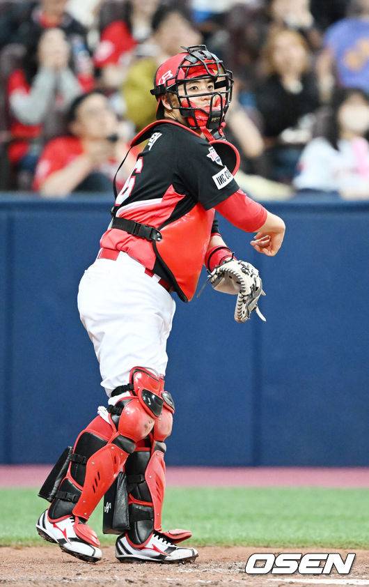 [OSEN=민경훈 기자] KIA 한승택 2023.04.14 / rumi@osen.co.kr