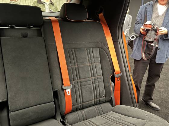 The interior of the Genesis GV60 Magma, the brand’s first high-performance model [SARAH CHEA]