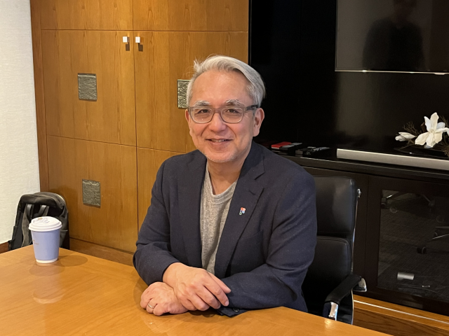 쇼 쿠와모토 피그마 제품 총괄 부사장이 서울경제신문과 인터뷰를 하고 있다. 양지혜 기자