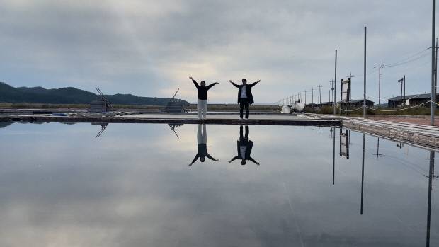 태평염전 천일염 결정지.