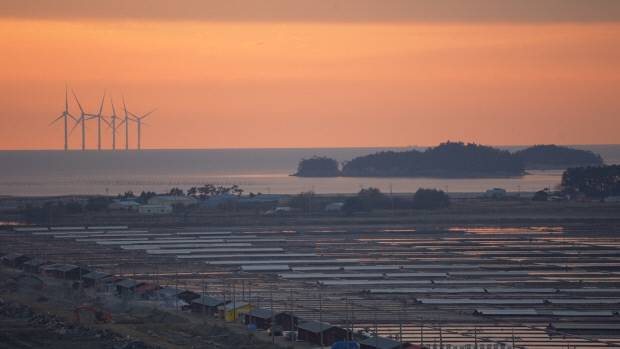 소금밭 낙조전망대에서 보이는 풍경.