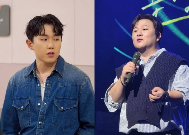 임한별(왼쪽)과 허각(사진=SNS)