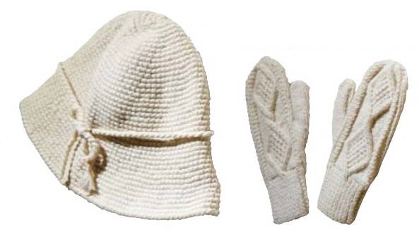 한림수직 소장자 이미애씨가 어머니로부터 결혼선물로 받은 버킷햇과 손모아장갑.