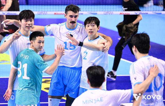 대한한공이 OK저축은행을 3-2로 꺾고 6연승을 질주했다./KOVO