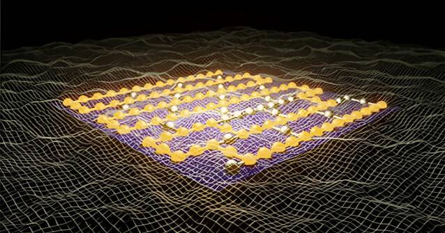 IBM의 100 큐비트 양자 컴퓨터를 사용해 구현한 양자 전기역학 시뮬레이션으로 예술가가 표현한 이미지(이미지=미국 에너지부)
