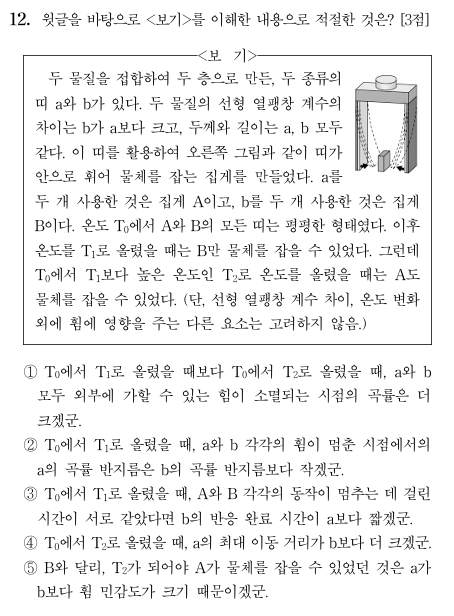 2026학년도 수능 국어 지문과 문항 12번.