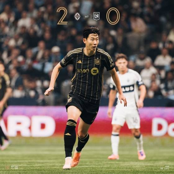 23일 오전 11시 30분(한국시간) 캐나다 밴쿠버 BC 플레이스에서 열린 미국 메이저리그 사커(MLS)컵 플레이오프(PO) 콘퍼런스 준결승(8강) 경기에 선발 출전한 손흥민. /사진=로스앤젤레스FC 공식 사회관계망서비스(SNS)