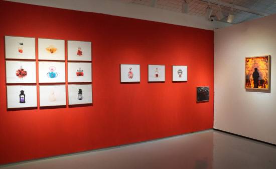 하미옥 영화 상상展 '비닐하우스 태우기' 전시 모습. 백지영기자