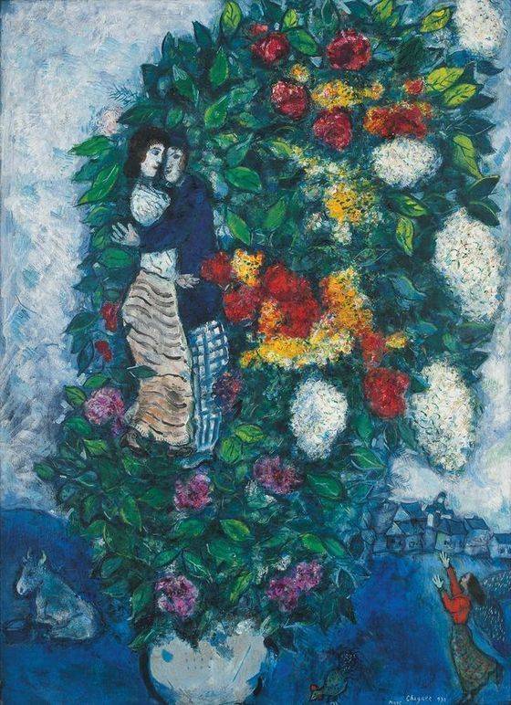 Lot 10, 마르크 샤갈1887-1985, BelarusianFrench, 'Bouquet de Fleurs', oil on canvas, 100.4×73.2c (서울옥션 제공)
