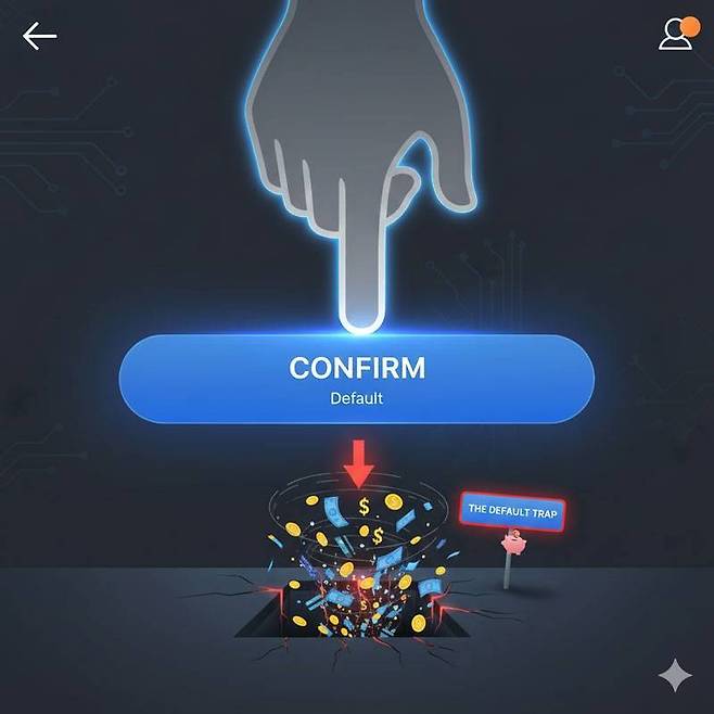 생각 없이 기본값으로 설정된 버튼을 누르면 큰 손해를 볼 수도 있다 / 출처=제미나이로 생성