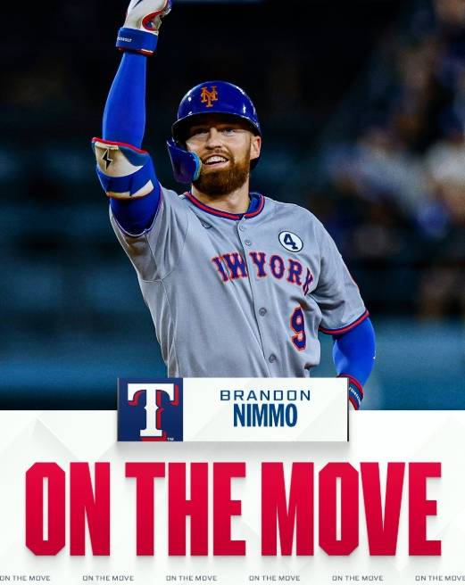 ▲ 텍사스 레인저스로 떠나는 브랜든 니모. ⓒMLB SNS