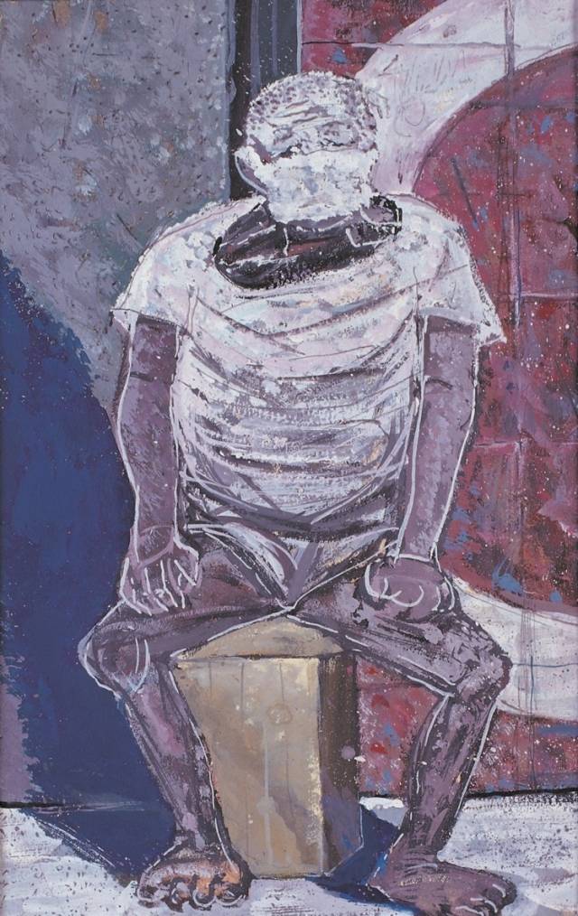 조양규, 창고지기, 1956년, 종이에 수채 물감, 23.5×15.4cm, 광주시립미술관 소장(하정웅컬렉션).