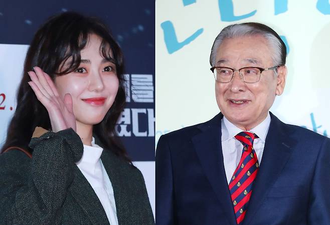 권민아, 이순재(사진=일간스포츠 DB)