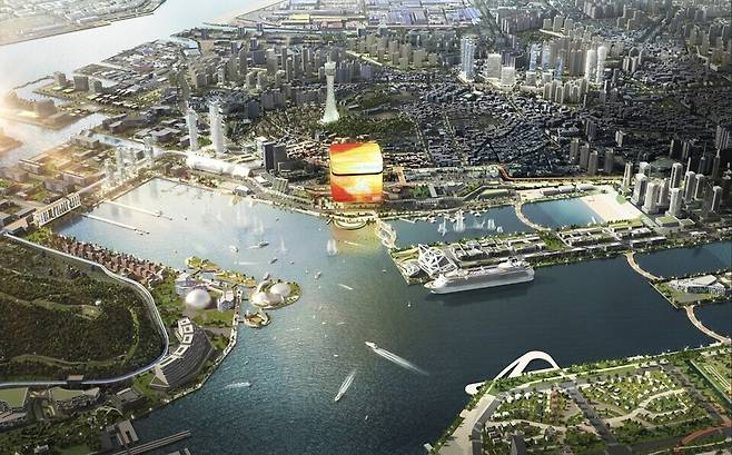 ▲ 인천내항 1·8부두 재개발 조감도. /사진제공=인천항만공사