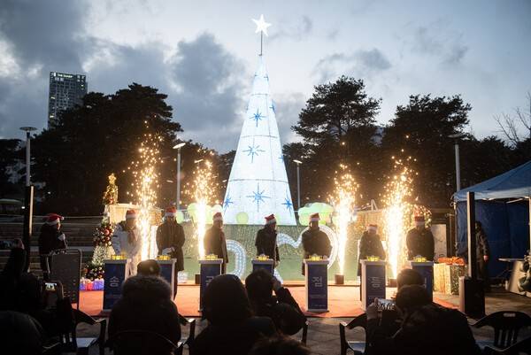 2023년 설치됐던 센트럴파크 크리스마스트리 사진.