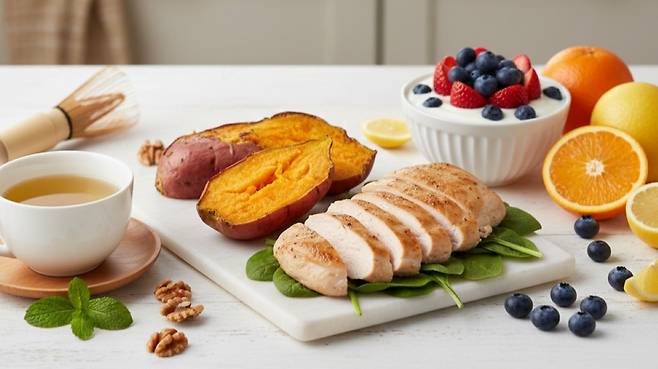 면역력을 유지하는 가장 좋은 방법 중 하나는 균형 잡힌 영양 섭취다｜출처: Gemini 생성