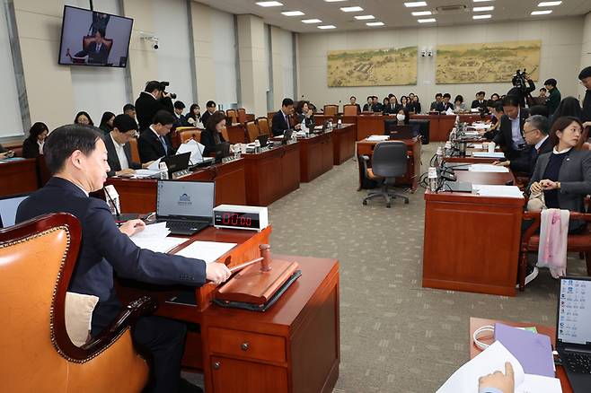 26일 서울 여의도 국회에서 열린 교육위원회 전체회의. (사진=연합뉴스)