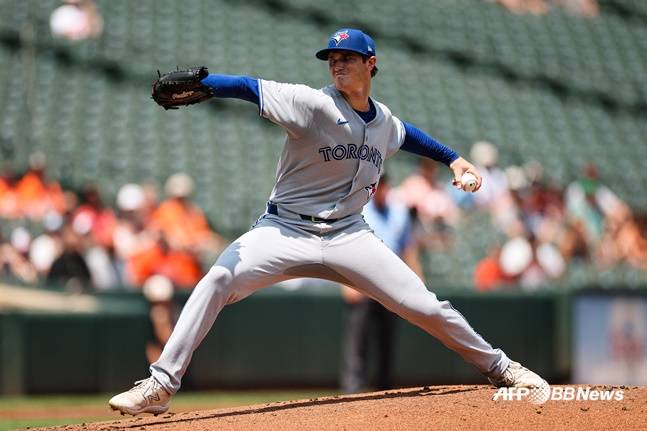이스턴 루카스의 투구 모습. /AFPBBNews=뉴스1