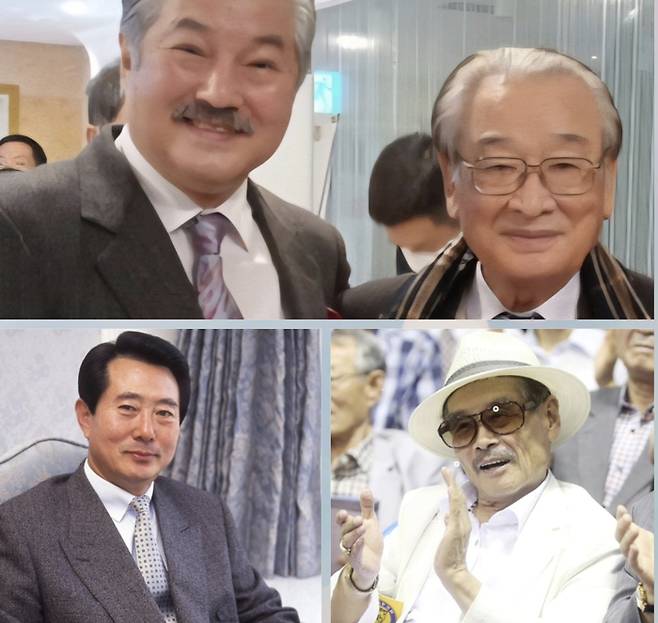 한지일이 공개한 이순재, 변웅전, 남포동 생전 모습. 사진| 한지일 SNS