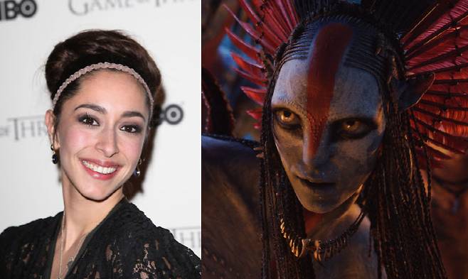 (왼쪽부터) 우나 채플린, '아바타: 불과 재' 바랑 스틸컷.