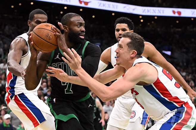 미국프로농구(NBA) 보스턴 셀틱스가 디트로이트 피스톤스의 14연승을 저지했다. ⓒ AFP=뉴스1