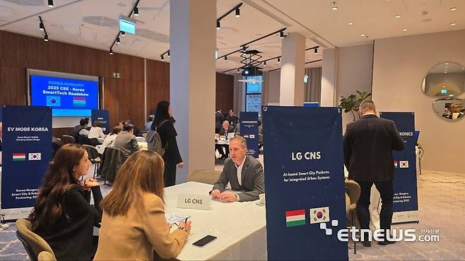 헝가리 부다페스트에서 열린 '2025 중부유럽 스마트테크 로드쇼' B2B 수출상담회의 모습. KOTRA 제공