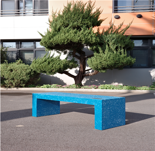 제주사대부중에 설치된 '새활용 벤치'