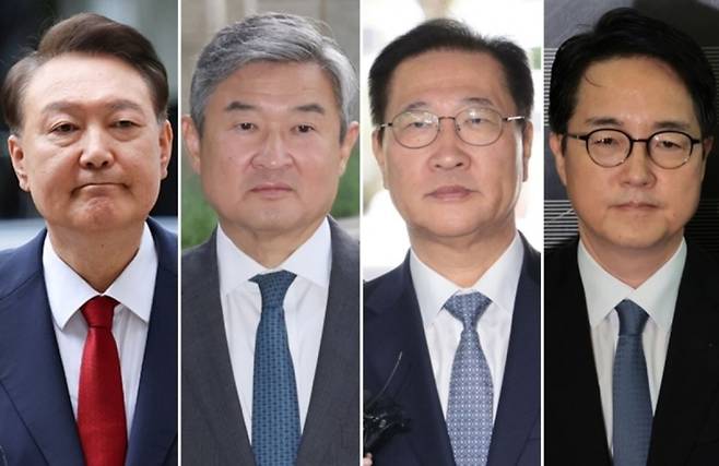 ▲ (왼쪽부터)윤석열 전 대통령, 조태용 전 국가안보실장, 박성재 전 법무부 장관, 심우정 전 법무부 차관 [연합뉴스]