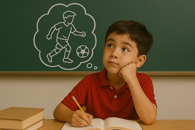 초등학생들이 희망하는 직업 1위는 올해도 운동선수였다. 챗GPT 생성이미지