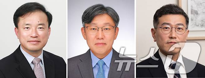 이재명 대통령이 28일 방송미디어통신위원회 위원장 후보자에 김종철 연세대 법학전문대학원 교수(왼쪽부터)를 지명하고, 국토교통부 제1차관에 김이탁 경인여대 항공서비스학과 겸임교수, 방송미디어통신위원회 위원에 류신환 변호사를 각각 임명했다. (대통령실 제공. 재판매 및 DB 금지) 2025.11.28/뉴스1 ⓒ News1 허경 기자