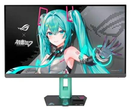ROG 스트릭스 XG27ACMEG-G 하츠네 미쿠 에디션 모니터. (사진=에이수스)