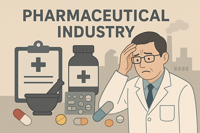 제약산업 연구개발 위축을 키워드로 생성AI가 그린 그림. [챗GPT]