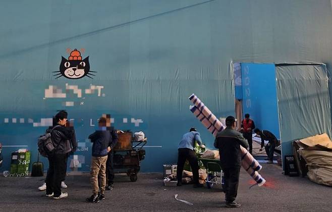 서울 성동구 연무장길에서 팝업스토어 공사가 진행되고 있다. 박승욱 기자