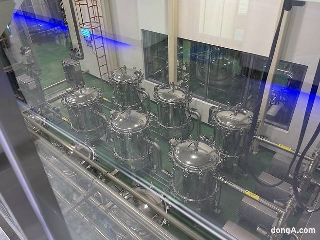 제주 삼다수 생산공정.