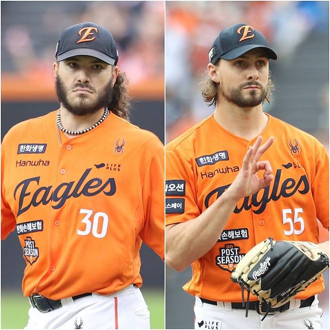 한화 폰세(왼쪽)와 와이스. 사진=한화 제공