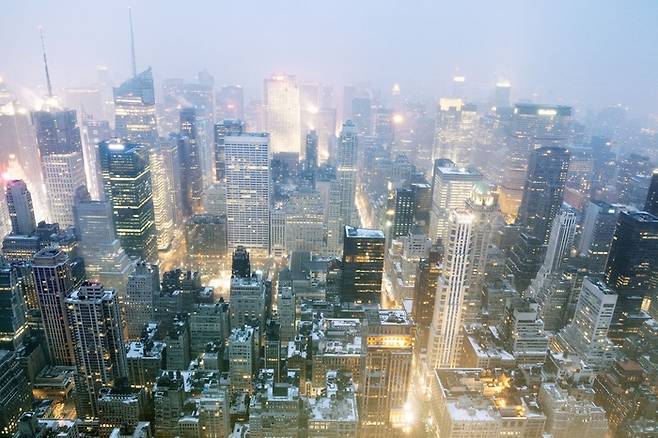 뉴욕 도심의 겨울 풍경/사진=클립아트코리아